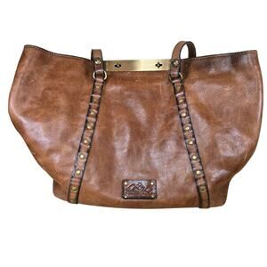 Patricia Nash Tote Leather Bag  Benvenuto Heritage Collection Studded 18x15x7